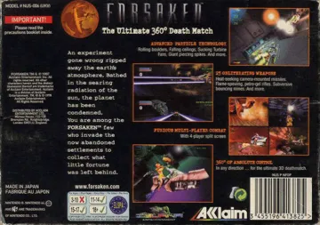 Forsaken (Europe) (En,Fr,Es,It) box cover back